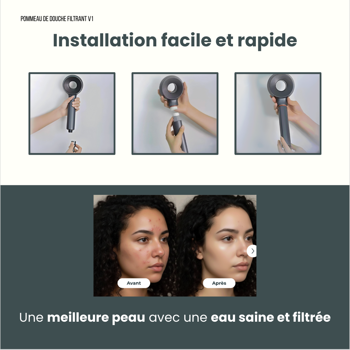 Pommeau de douche filtrant V.1